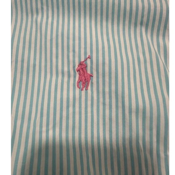 Ralph Lauren Polo Striped Button Down Pink Pony Large - Picture 3 of 6
